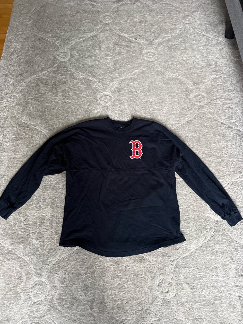 Boston Red Socks Navy Heavyweight Long Sleeve Tee, size Large